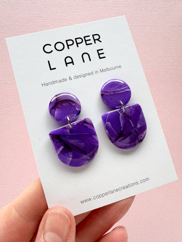 Jada Dangle Earrings - Vineyard Purple