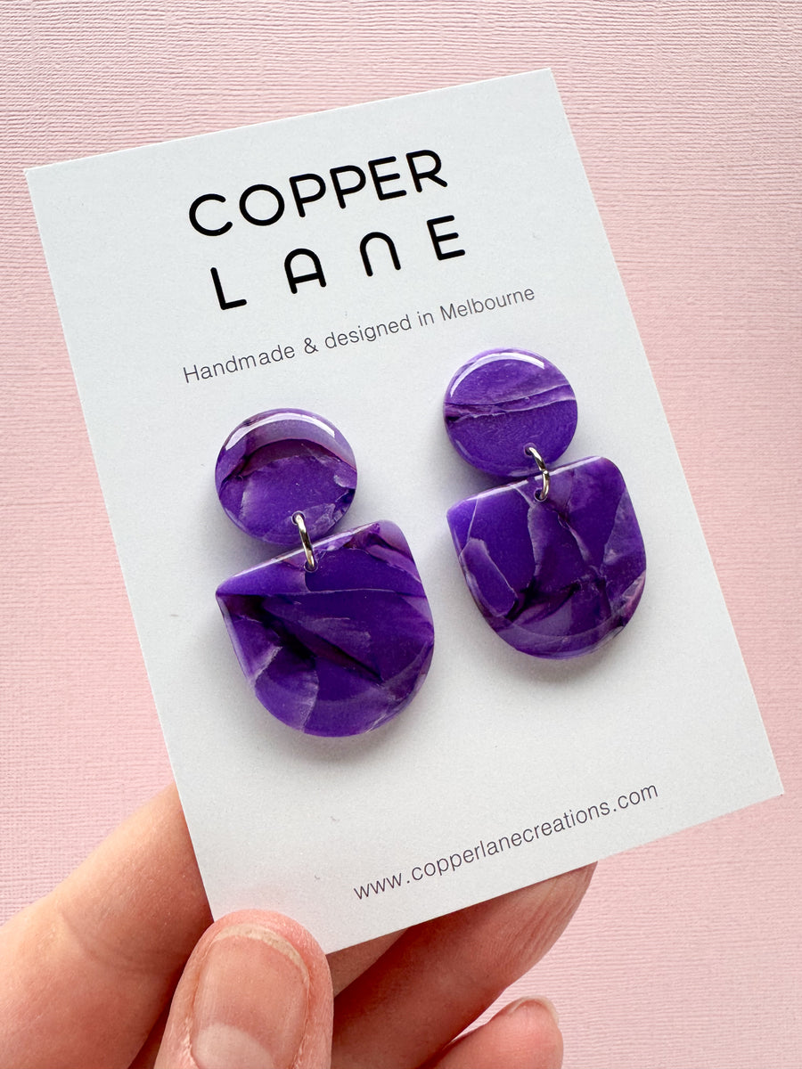 Jada Dangle Earrings - Vineyard Purple