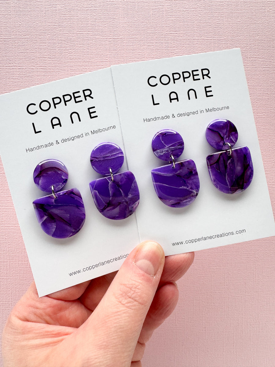Jada Dangle Earrings - Vineyard Purple