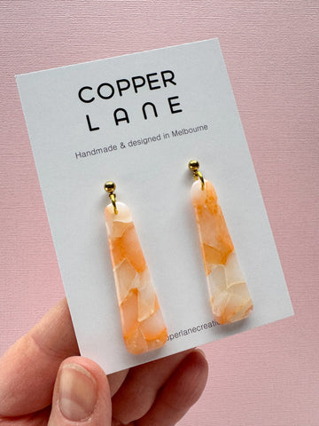 Stix Dangle Earrings - Amorette Gold