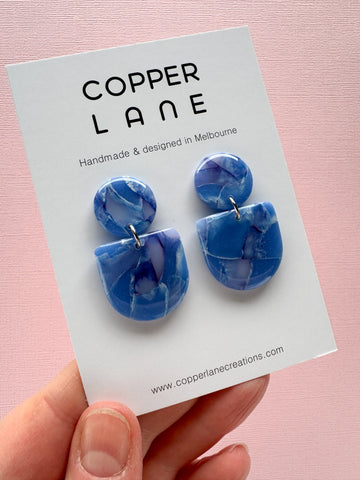 Jada Dangle Earrings - Denim