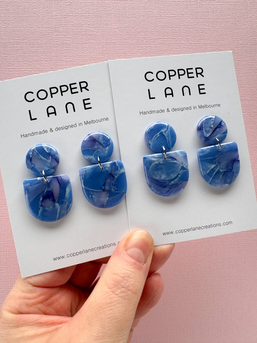 Jada Dangle Earrings - Denim