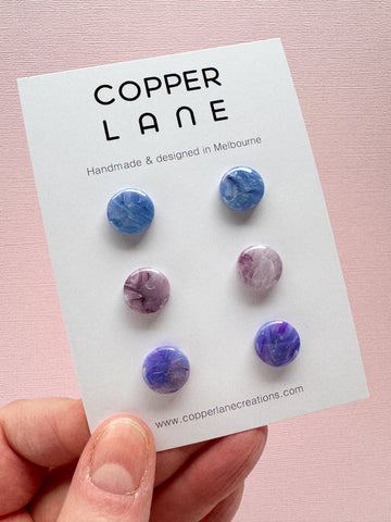 Earring Stud 3 Pack - Galaxy Mix