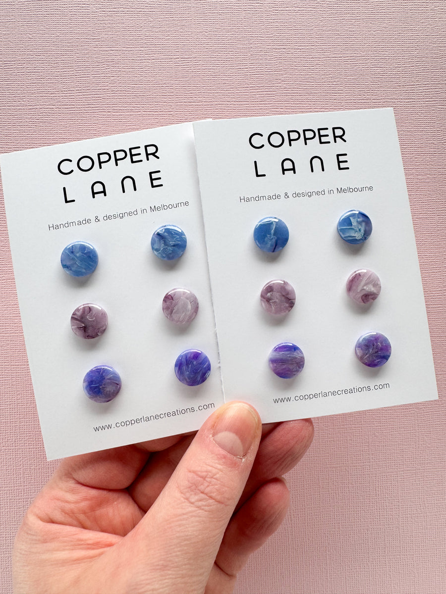 Earring Stud 3 Pack - Galaxy Mix