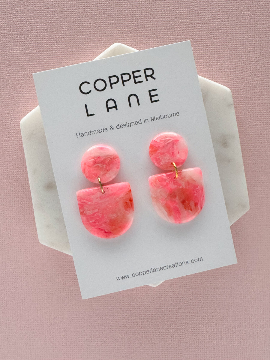 Jada Dangle Earrings - Mixed Pinks