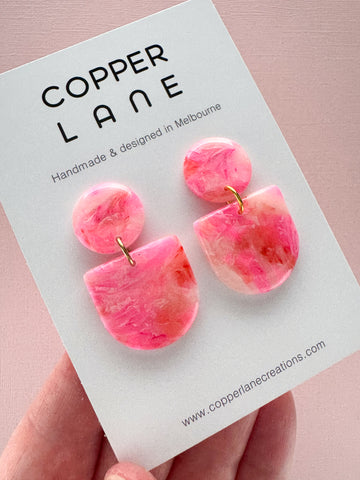 Jada Dangle Earrings - Mixed Pinks