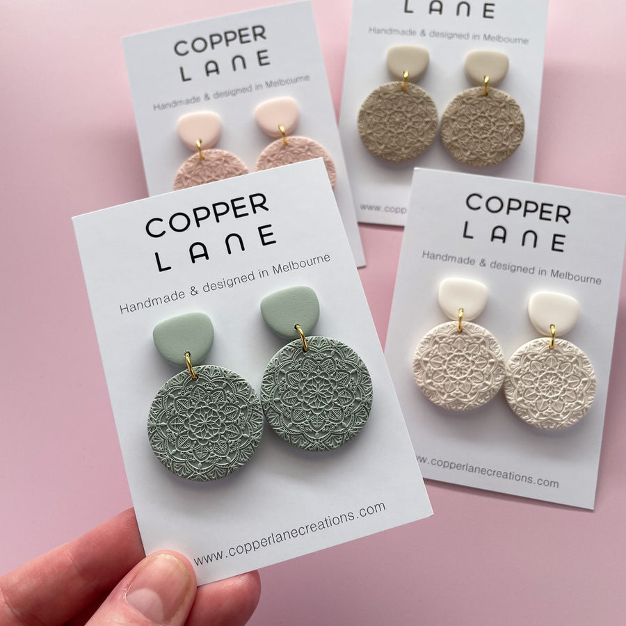 Tory Earrings - Taupe