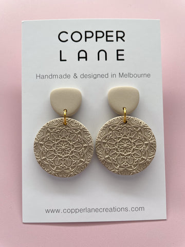 Tory Earrings - Taupe