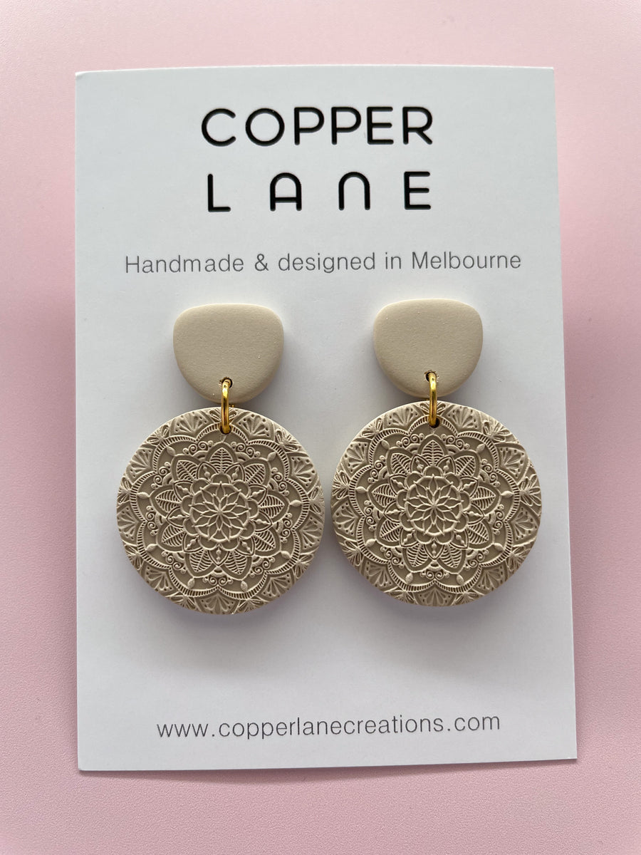 Tory Earrings - Taupe