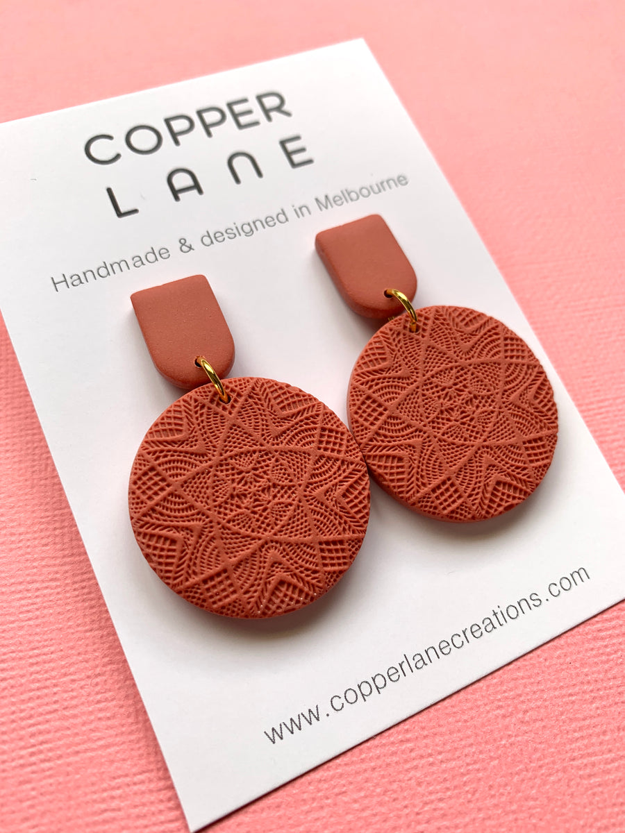 Classics Circle Earrings - Terracotta
